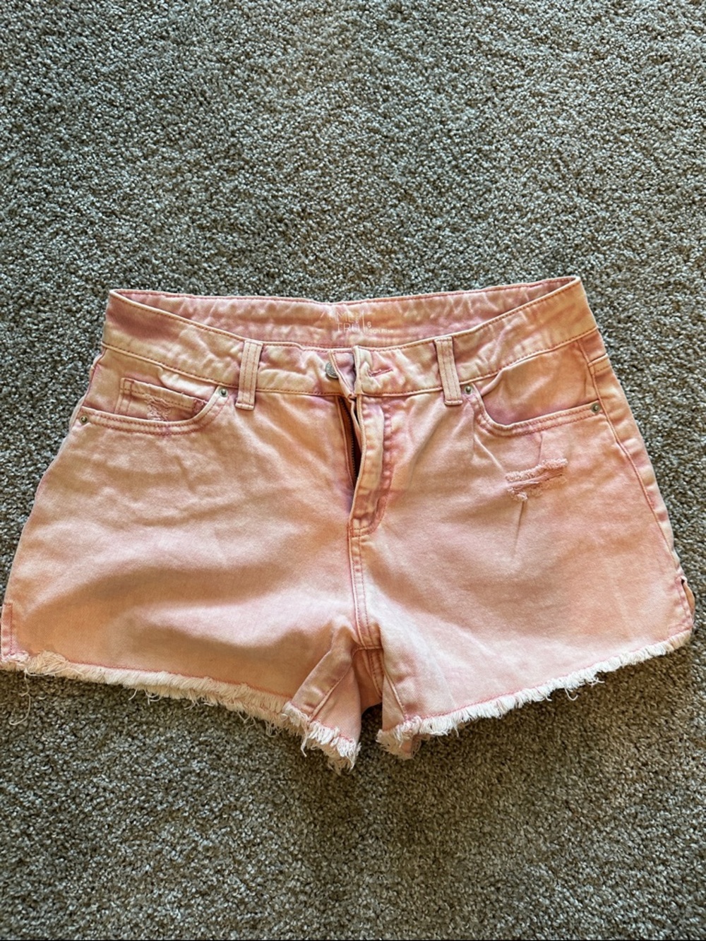 Time and Tru Pastel Pink Denim Cutoff Shorts
